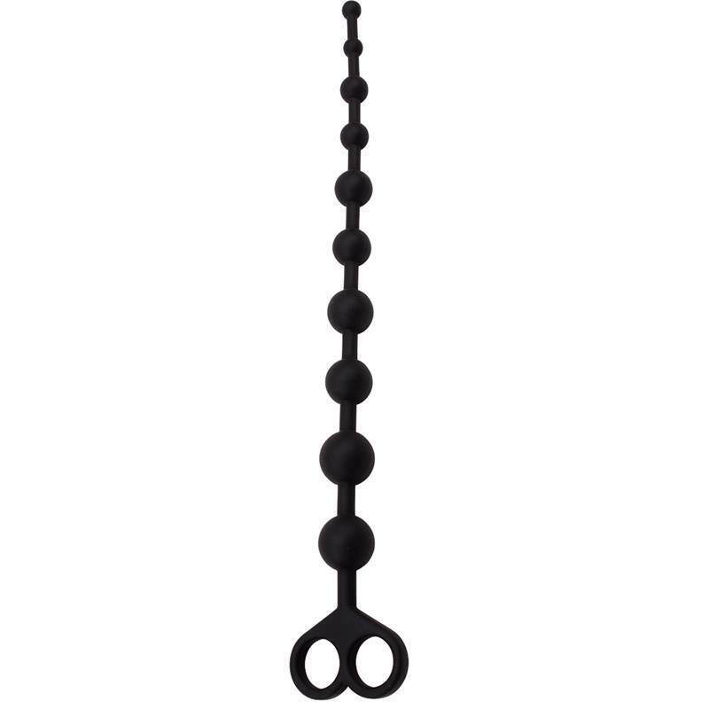 Cadena Anal 30.8 X 2.4 Cm Silicona Negro
