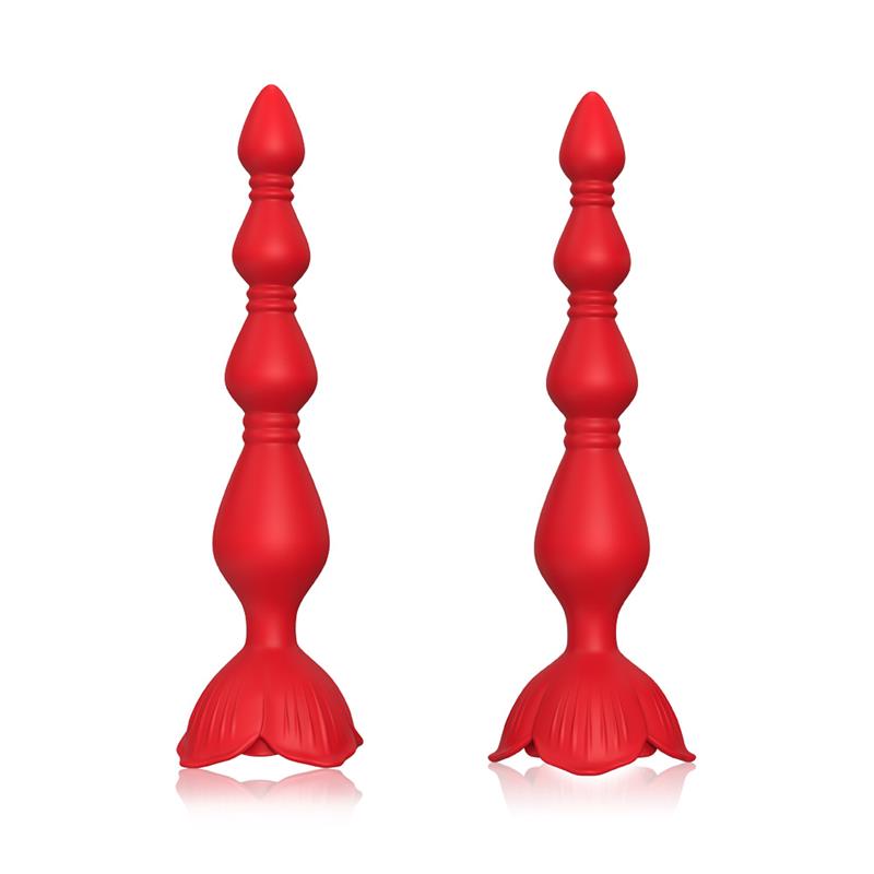 Cadena Anal Con Vibración Base De Rosa
