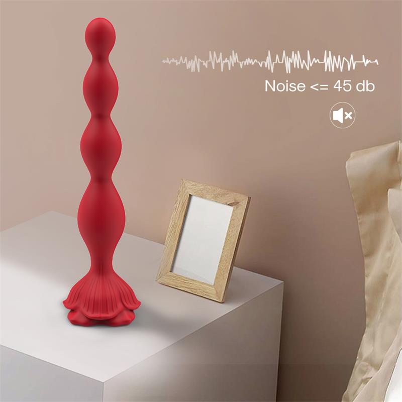 Cadena Anal Con Vibración Base De Rosa
