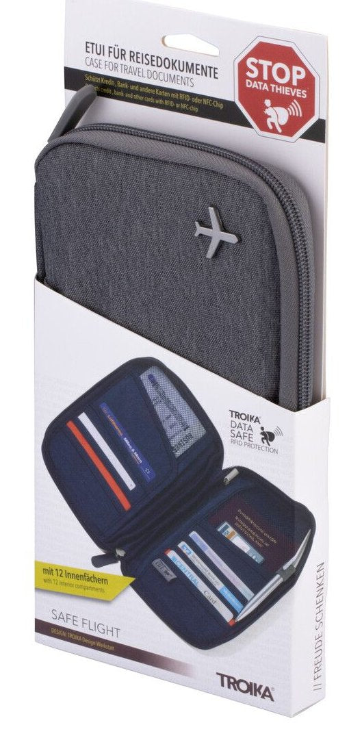 Troika Etui Safe Flight Gris