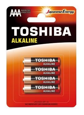 Pack De 4 Pilas Aaa Toshiba Alkaline Lr03 1.5v Alcalinas