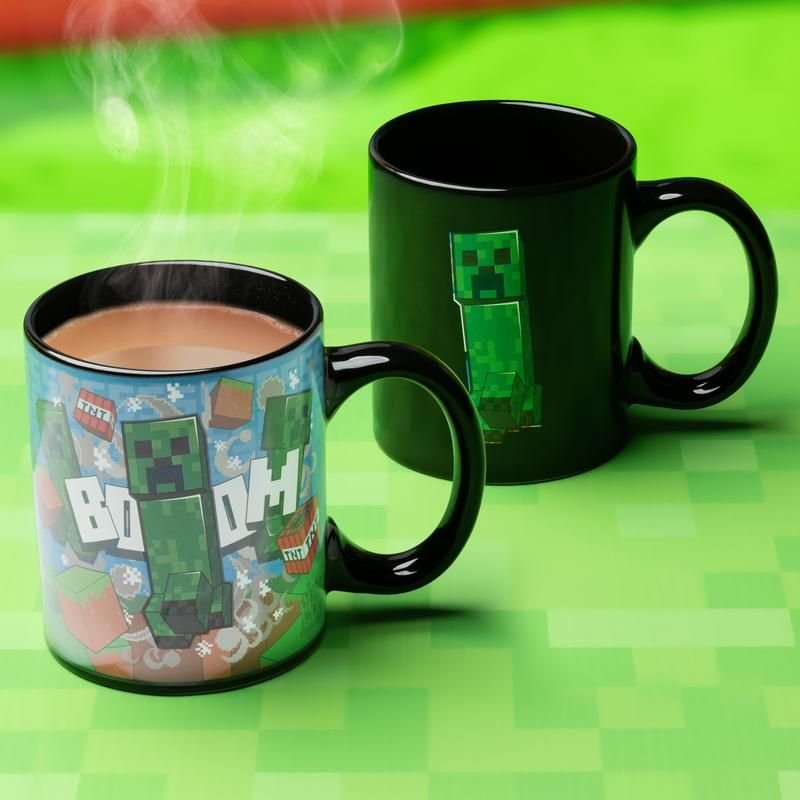 Minecraft - Taza Creeper Con Cambio De Color