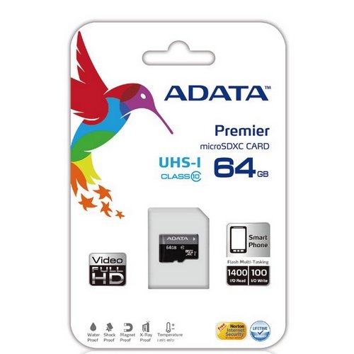Adata Micro Sd 64gb Uhs-I Cl10 + Adapt Sd