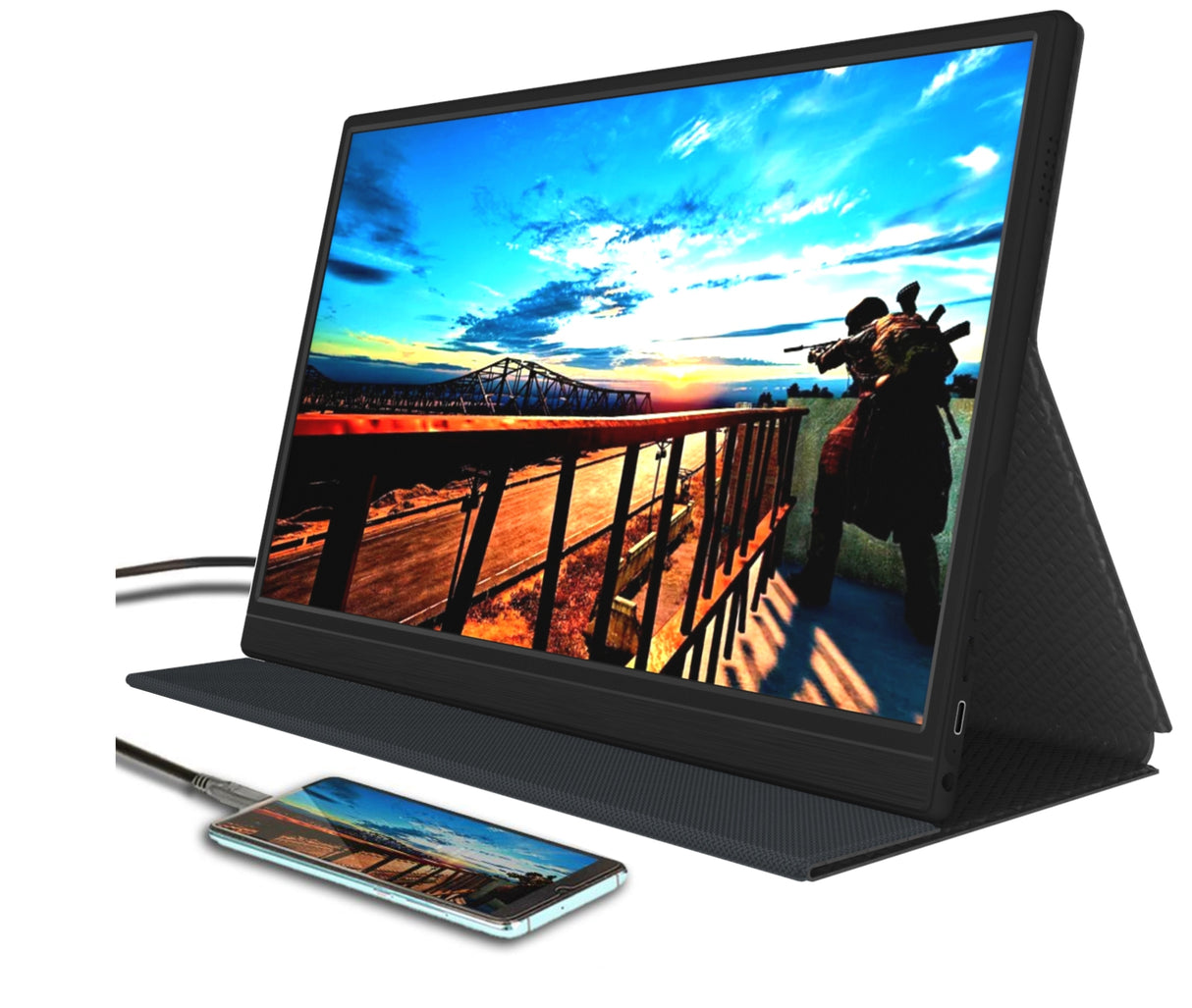 Monitor Portátil Led 15.6" Denver Pmo 15601 Ips Fhd Mini Hdmi Usb Tipo C Vesa 75 X 75