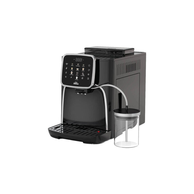 Cafetera Arzum Okka Espresso Pro M, Totalmente Automático Negro/Cromo, Con Depósito De Leche Ok0028-0500