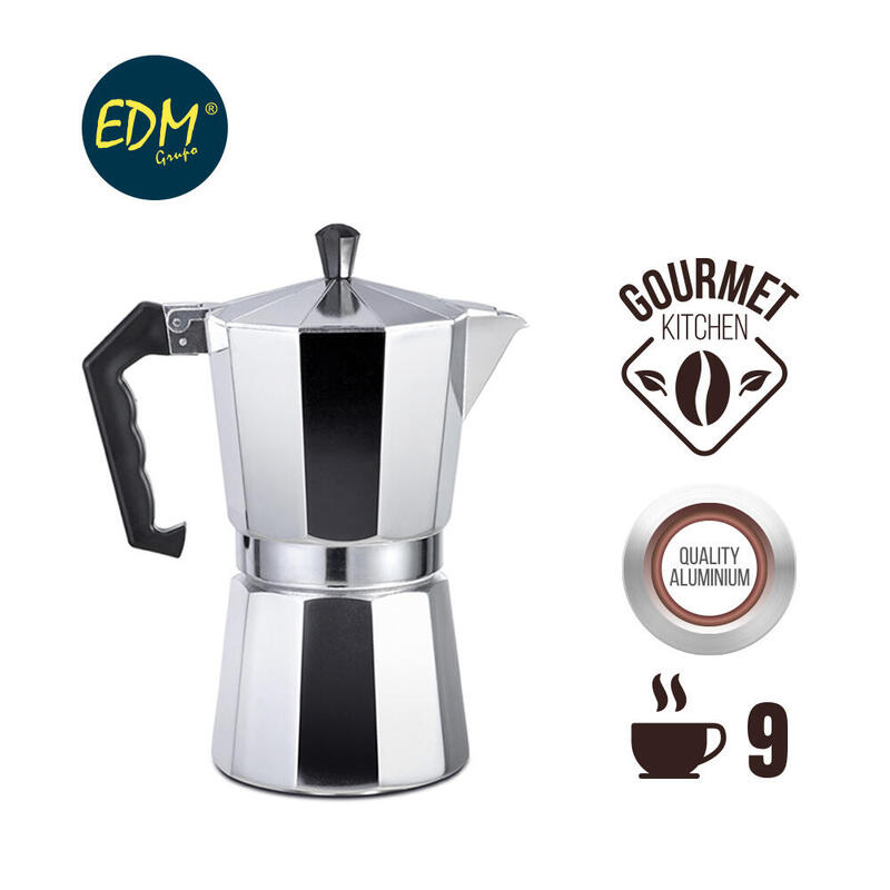 Cafetera De Aluminio 9 Tazas Edm