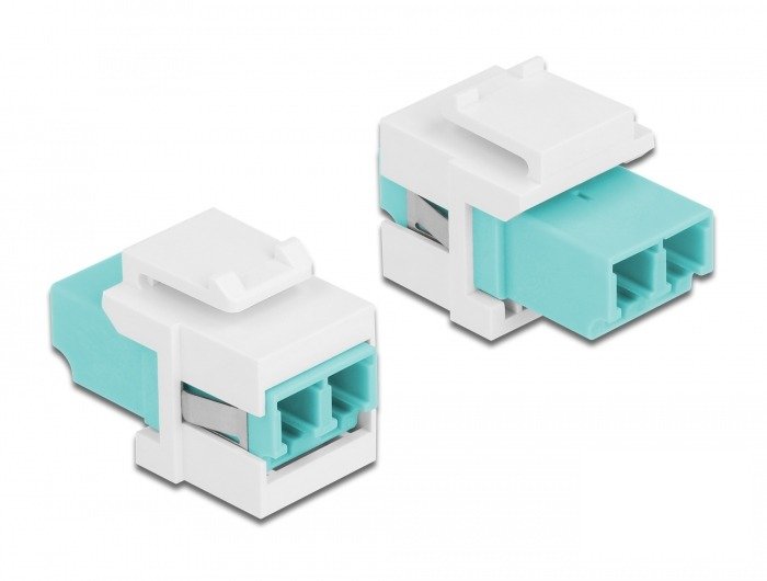 Keystone Modul Lc Duplex Buchse Zu Lc Duplex Buchse Aqua Weiss