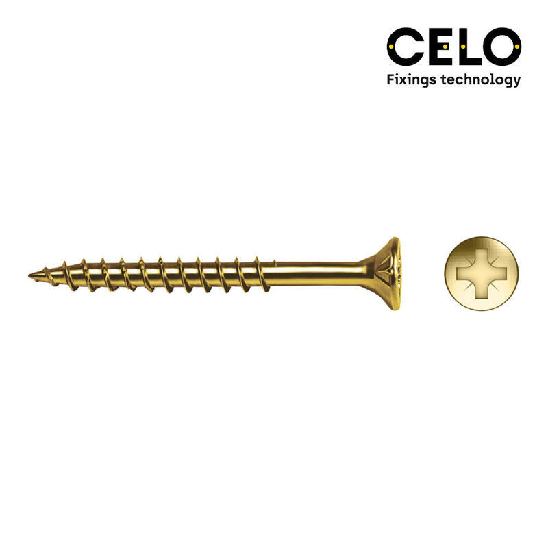 Caja 100 Unid. Tornillo Madera Avellanado Pz R/Parc Ref Vloxp Bricomatado Ø6x70mm Celo