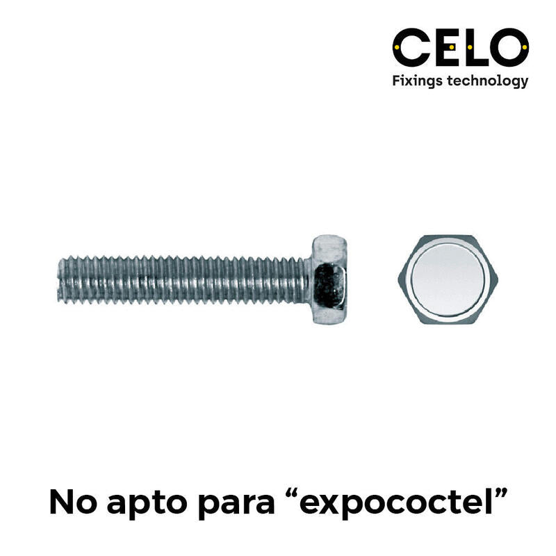 Caja 100 Unid. Tornillo Metrica Hexagonal Din/Ref 933 Ø8x45mm Zincado Celo