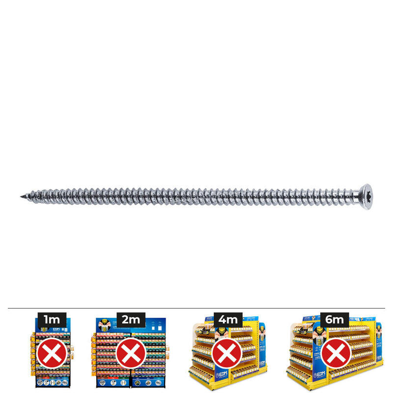 Caja 100 Unidades. Tornillo De Premarcos Fbs 7,5-62 Avellanado, Cincado