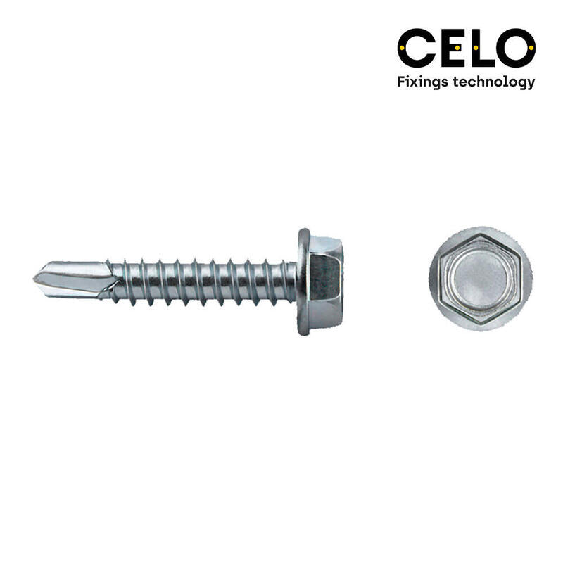 Caja 250 Unid. Punta Broca Hexagonal Din/Ref 7504k Ø6,3x25mm Zincado Celo