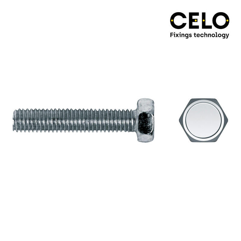 Caja 250 Unid. Tornillo Metrica Hexagonal Din/Ref 933 Ø6x10mm Zincado Celo