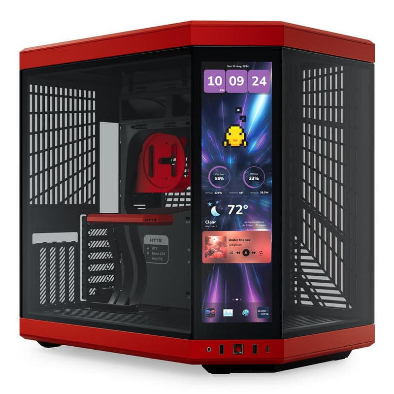 Caja Atx Semitorre Hyte Y70 Touch Infinite Negra Roja Cs-Hyte-Y70tti-Rb