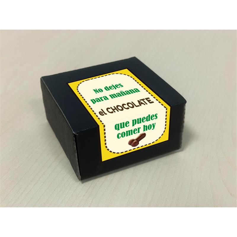 Caja De 8 Bombones Chocolate Puro Forma Pene