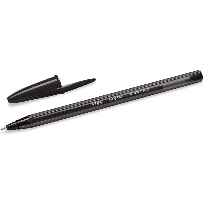 Caja De Bolígrafos De Tinta De Aceite Bic Cristal Exact Ultrafine 992603 20 Unidades Negros
