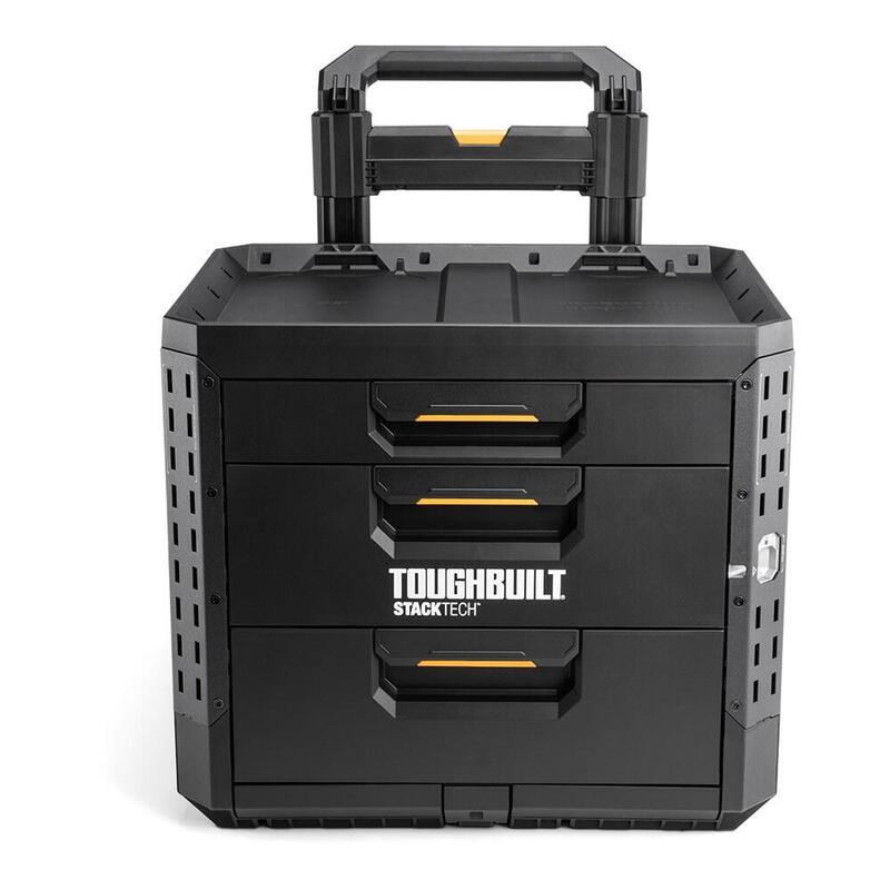 Caja De Herramientas Con 3 Cajones, Ruedas Y Cierre Stacktech, 53 X 40,5 X 47,7 Cm