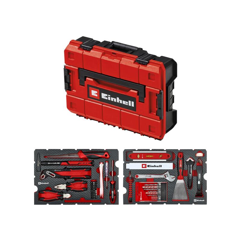 Caja De Herramientas Renovación Einhell-Kwb E-Case, 78 Piezas (Negro/Rojo) 370517