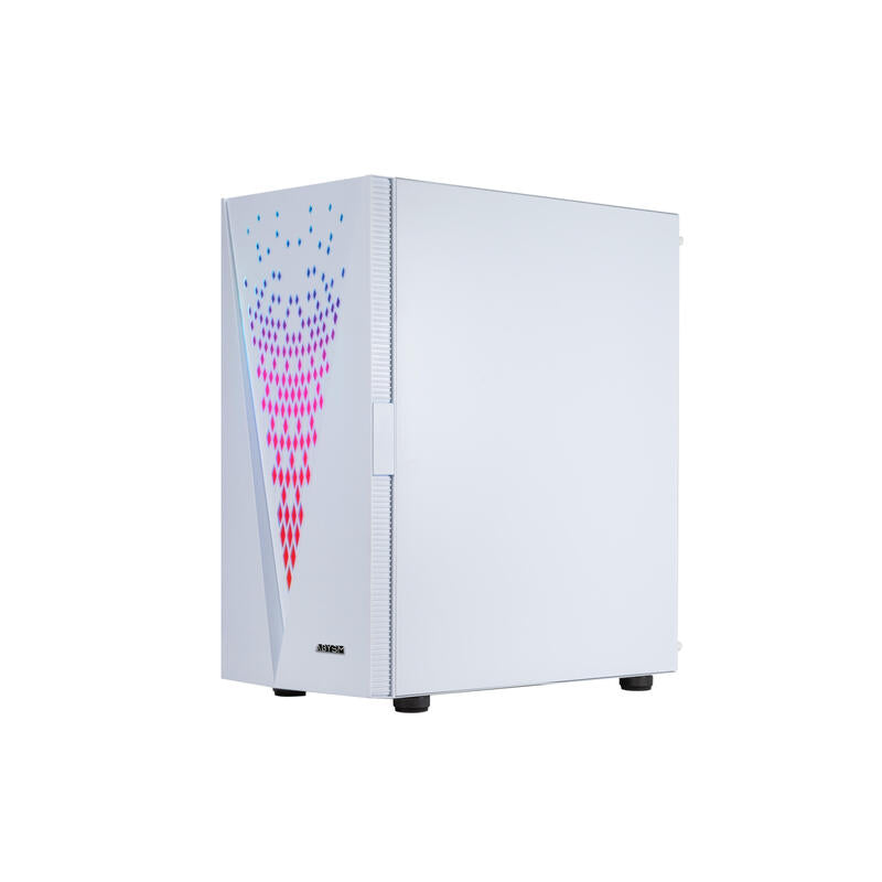 Caja Pc Abysm Atx Case Danube Kolpa White Argb-Tempered Glass- 1xusb 3.0+2xusb2.0 - 3 X Fan 12cm Argb -Argb Hub