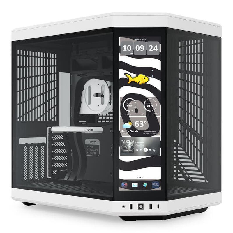 Caja Pc Atx Semitorre Hyte Y70 Touch Infinite Negra Blanca Cs-Hyte-Y70tti-Wb