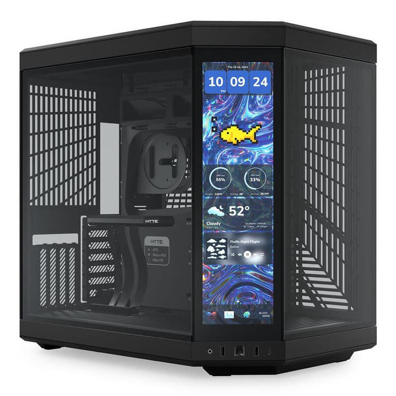 Caja Pc Atx Semitorre Hyte Y70 Touch Infinite Negra Cs-Hyte-Y70tti-Bb