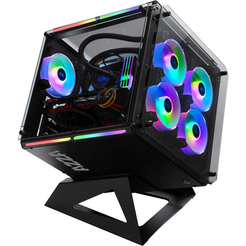 Caja Pc Azza Gaming Cube Atx 802f (B/Win) 5xrgb Vidrio Templado