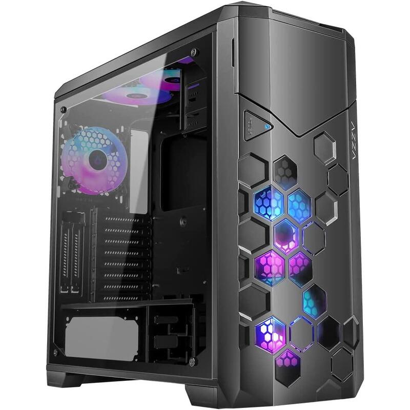 Caja Pc Azza Storm 6000b V1 Gaming Argb Bigitower Black Retail Csaz-6000argb/B
