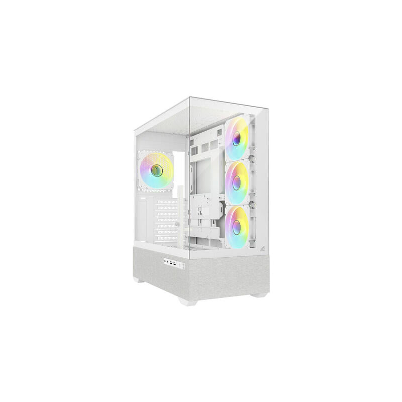 Caja Pc Sharkoon Ak7 Argb, Blanca, Vidrio Templado X 2 4044951044184