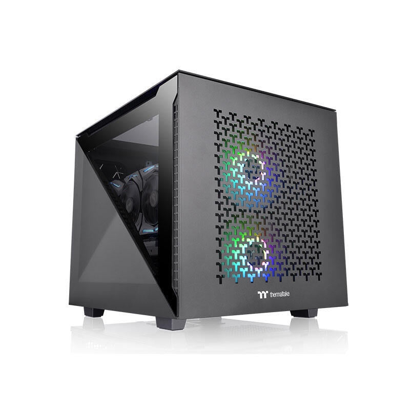 Caja Pc Thermaltake Microatx Divider 200tg Air Black Ca-1v1-00s1wn-01
