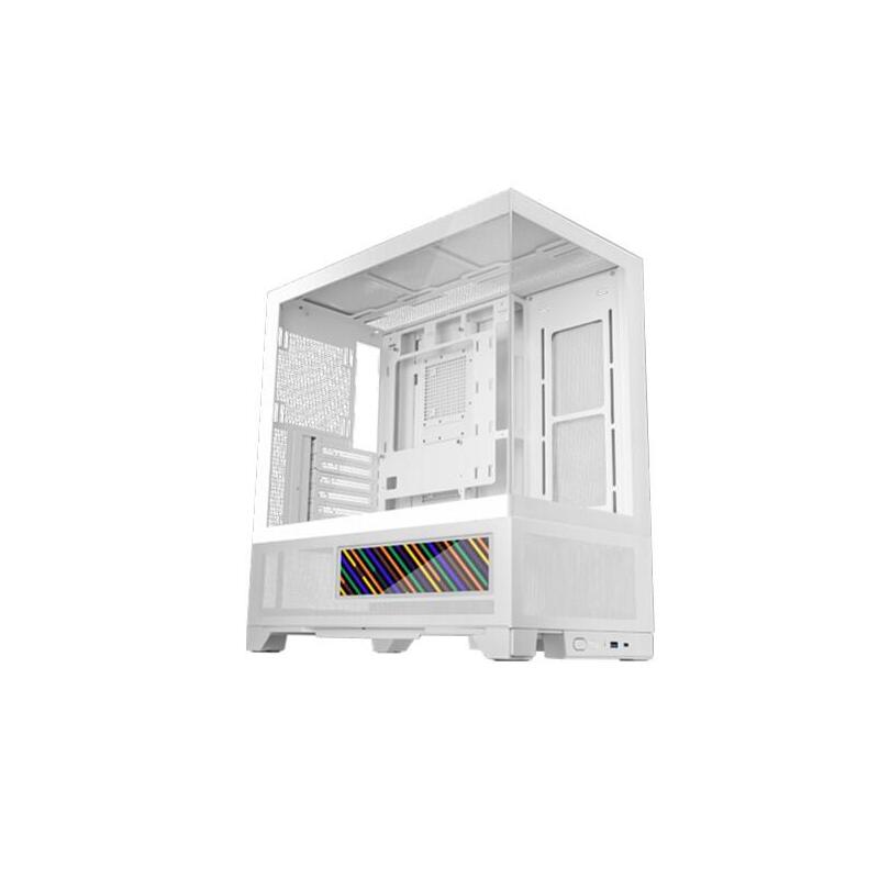 Caja Semitorre Atx Mc-Lcdx Pro Blanco Mars Gaming Pantalla Lcd Ips 9.16''/ 3 Hdd Y 3 Ssd/ Atx/ Semitorre Con Cristal Lateral Y Frontal