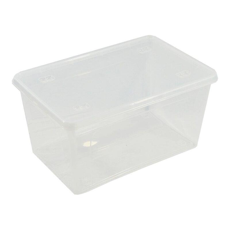 Caja Transparente Multiusos Con Tapa 44 L; 58,5 X 39 X 30 Cm