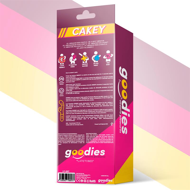 Cakey Vibrador Punto G Y Conejito Usb Silicona Fuchsia