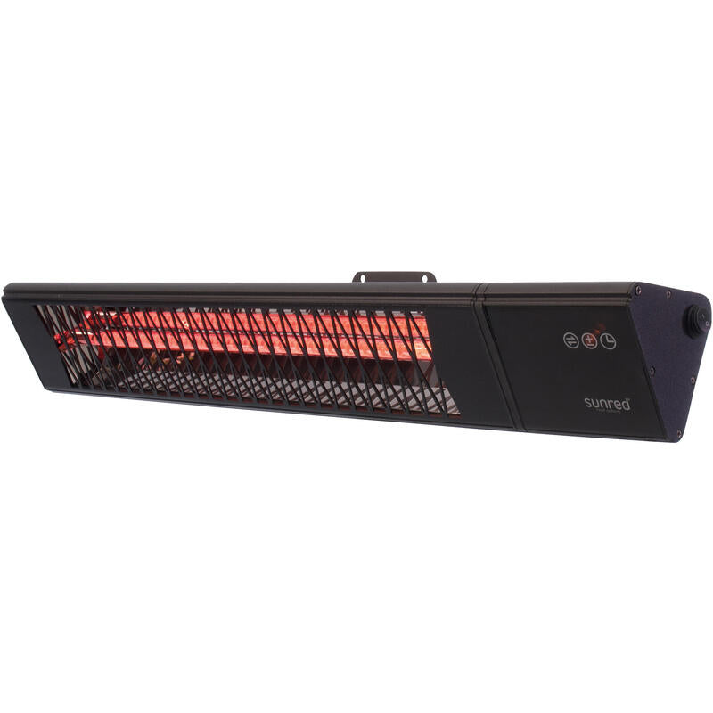 Calefactor Sunred Pro25w-Smart, Triangulo Oscuro Smart Wall Infrarrojos, 2500 W, Negro