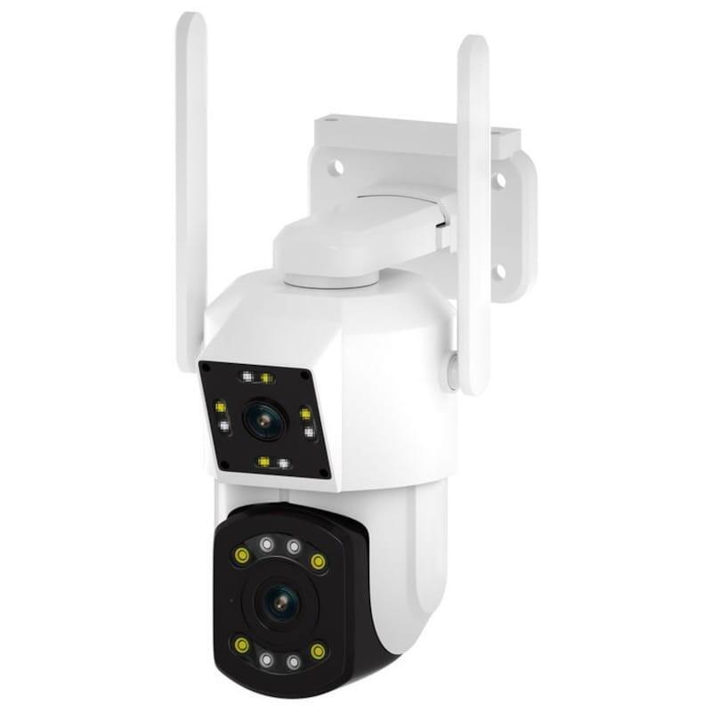 Cámara De Seguridad Escam Pt210 Lente Dual, Wifi, Detector De Movimiento Blanco