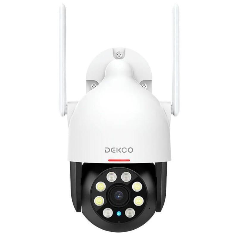Cámara De Seguridad Ip Dekco Dc5l 2k Qhd Wifi Visión Nocturna A Color Google Assistant/Alexa Blanco