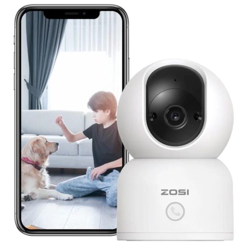Cámara De Seguridad Ip Zosi C518 3mpx Visión Nocturna Ia P/T Wifi 5g Blanco + Tarjeta Microsd 32gb