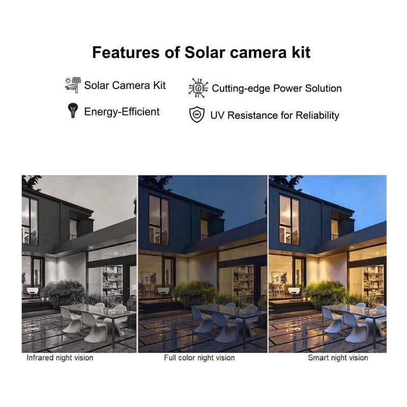 Cámara De Vigilancia Inteligente 360° Con Estación De Carga Solar, Wifi 2,4 Ghz, Cámara Wlan De 2 K, 4mp, Detección De Movimiento Pir, Audio De 2 Vías, Funciona Con Alexa Google Smartlife 355°/140°