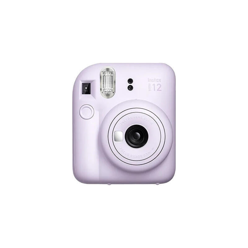Cámara Fujifilm Instax Mini 12, Lila Púrpura + Instax Mini Brillante(10pl)
