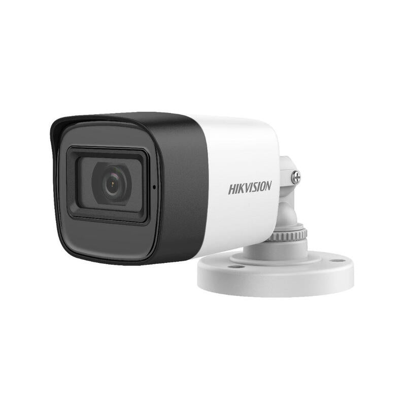 Cámara Minibullet 4en1 2mp 2.8mm Ir25m Ip67 Audio Coaxial Mic Hikvision