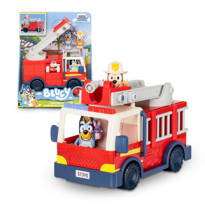 Camion Bomberos + Figuras Bluey
