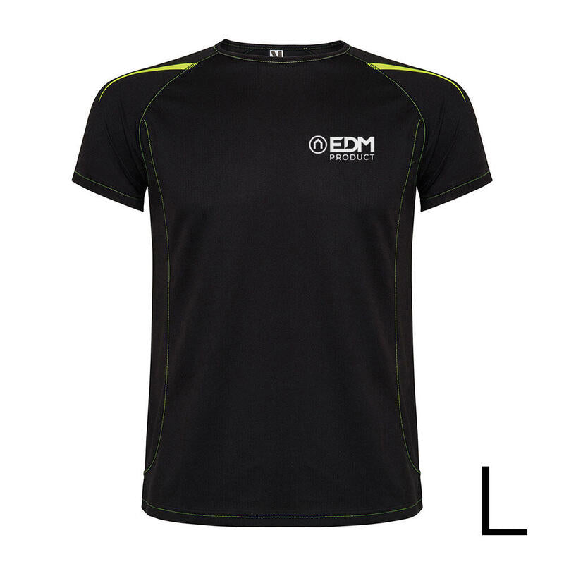 Camiseta Deportiva Negra Talla-L Roly