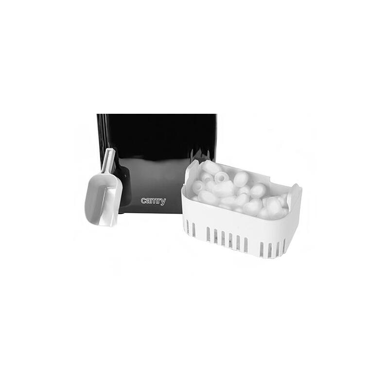 Camry Cr 8073 Fabricador De Cubitos De Hielo, Capacidad De Producción De Hielo 12 Kg, Depósito De Agua 2,2 L, Gris