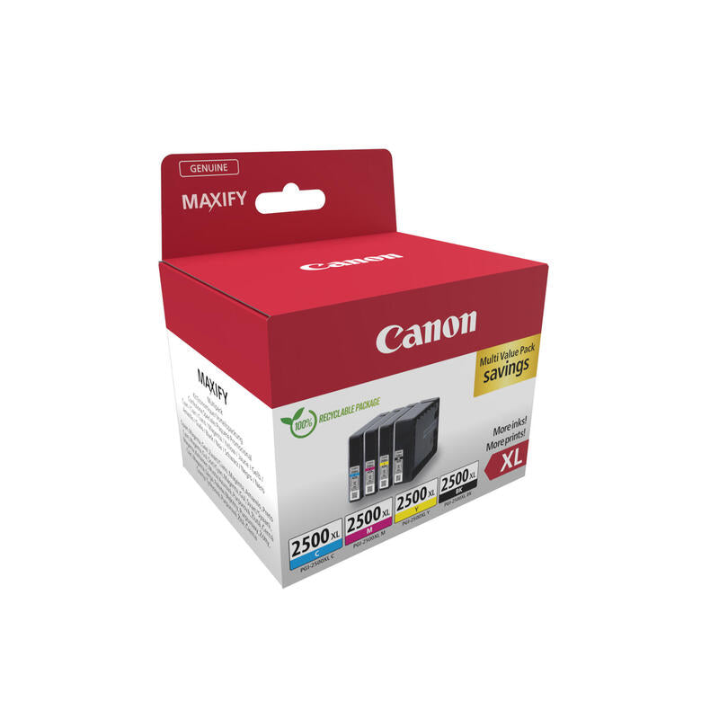 Canon Pgi2500xl Pack De 4 Cartuchos De Tinta Originales - 9254b004/9254b010