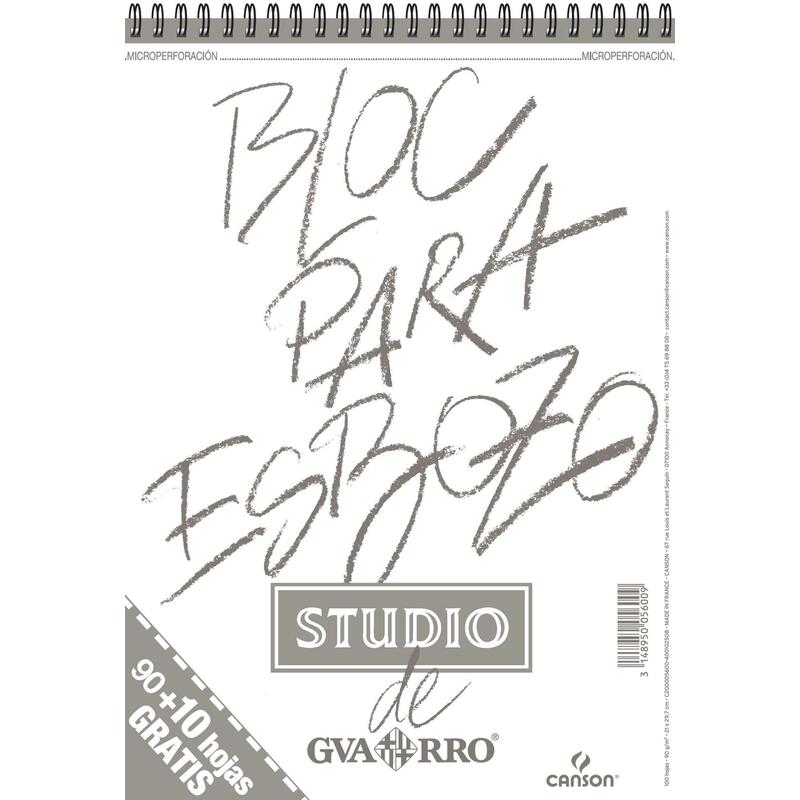 Canson Bloc Para Esbozo Fino 90+10 Hojas Gratis - 21x29.7 - 90gr - Color Blanco