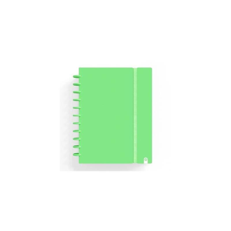 Carchivo Cuaderno Ingeniox Foam Espiral A4 80h 100gr Cuadrícula 5x5 Tapas Pp Semi-Rígido Cierre C/Goma Verde Pastel