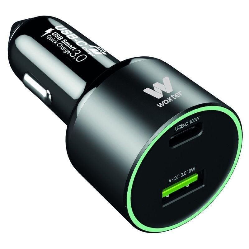 Cargador De Coche Woxter Pe26-182 1xusb Tipo-C 1xusb 100w