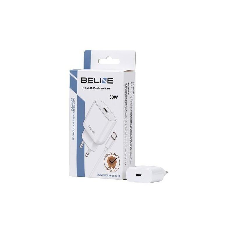 Cargador De Red 30w Gan Usb-C + Cable Usb-C, Blanco