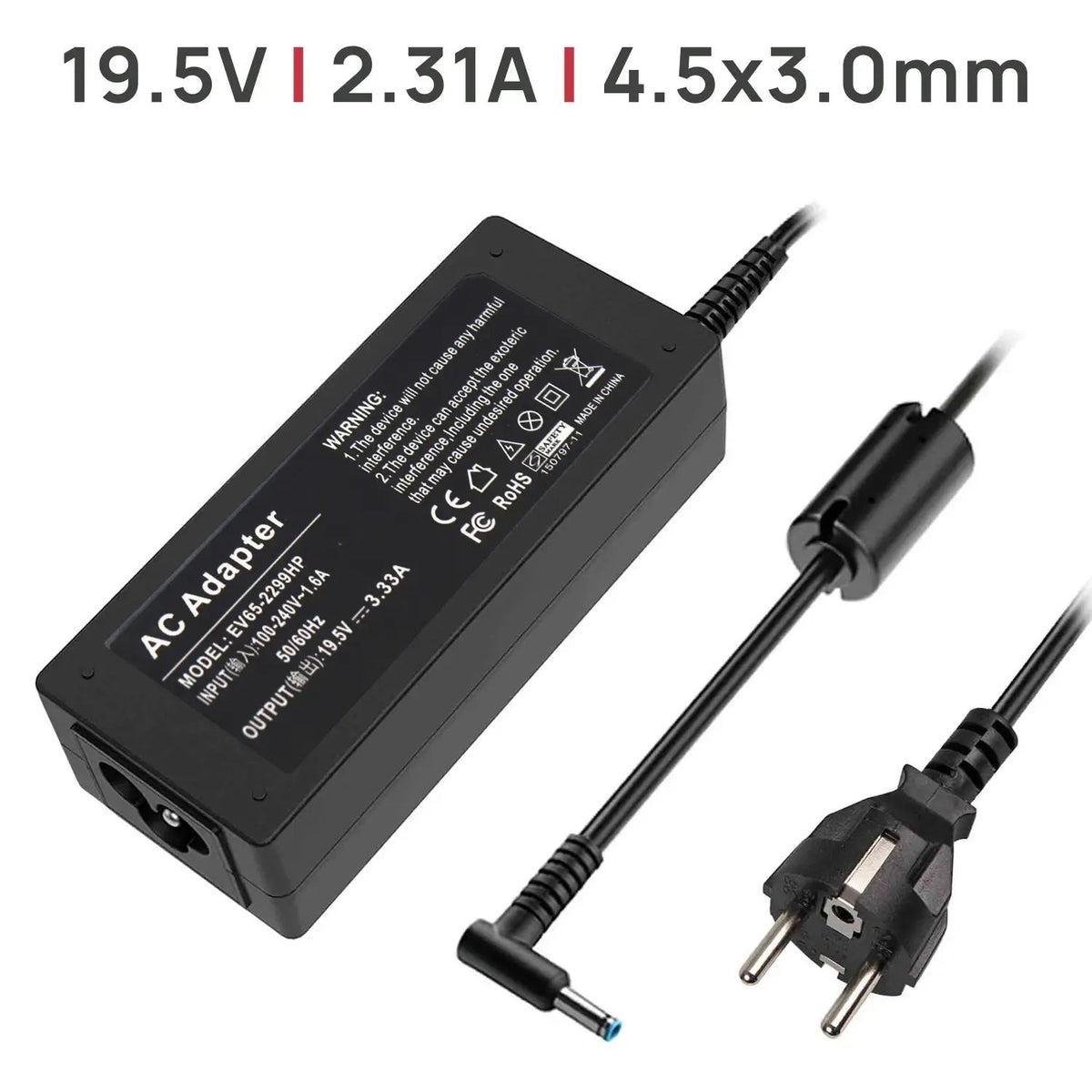 Cargador Para Portátil Hp 19.5V 2.31A 4.5 X 3.0Mm 45W Oem