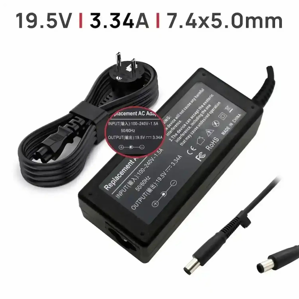 Cargador Para Portátil Dell Inspiron 1545 Octagonal 19.5V 3.34A