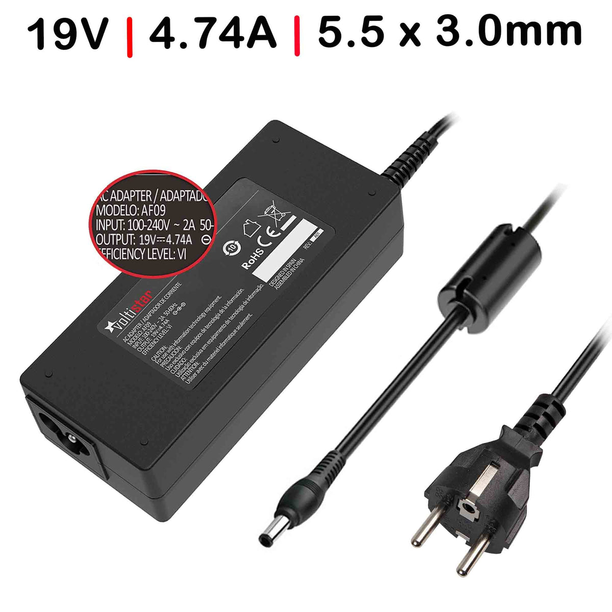Cargador Para Portátil Samsung 19V Rc720 / Np-Rc720H Rc530 / Np-Rc530 Rc730 / Np-Rc730