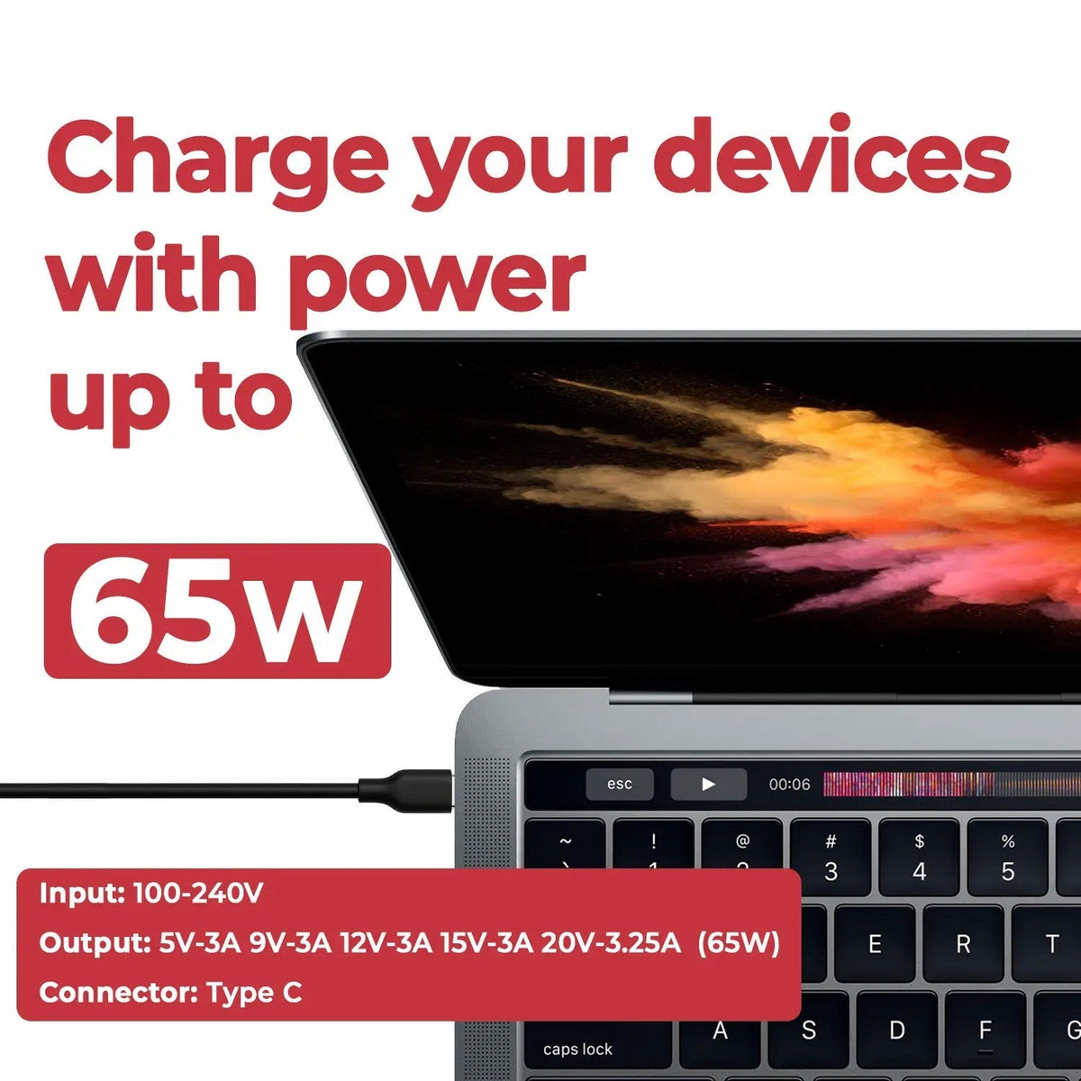 Cargador Para Portátil Dell Xps 13 13 9360 13 9365 Usb-C 65w